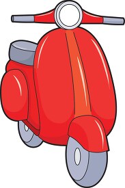 red motor scooter clipart