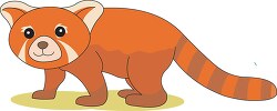 red panda with long tail clipart