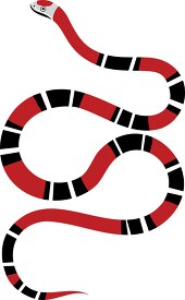 red snake with black marks clipart