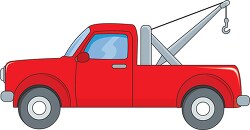 red tow truck clipart