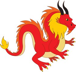 red yellow chinese dragon clipart
