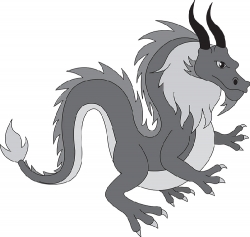 red yellow chinese dragon gray clipart