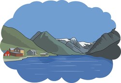 reine lofoten islands norway clipart