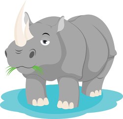rhinoceros eating clipart