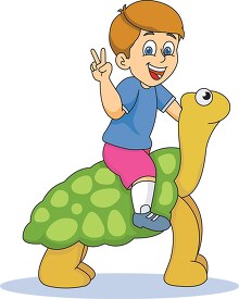 riding on turtle