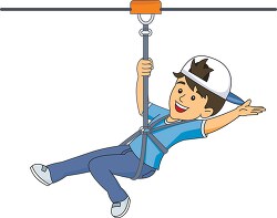 riding on zip line clipart 5918