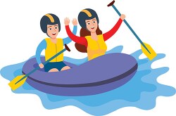 river rafting exstreme sports clipart