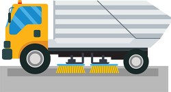 road sweeper dust cleaner truck clipart