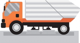road sweeper dust cleaner truck gray color