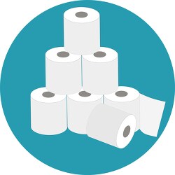 rolls of toilet paper blue background