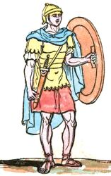 Roman Soldier With Shield Sword 
