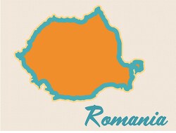 romania country map clipart