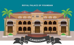 royal palace of foumban cameroon africa clipart
