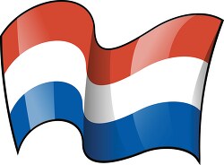 Russia wavy country flag clipart