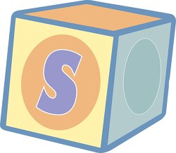 S alphabet block clipart