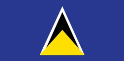 Saint Lucia flag flat design clipart