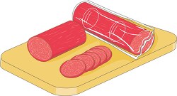 salami on cutting board