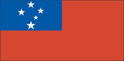 Samoa flag flat design clipart