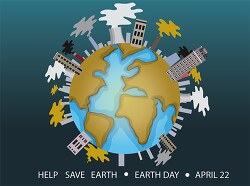 save earth message industrial pollution earth day clipart 3A
