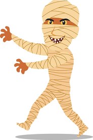 scary wrapped mummy halloween clipart
