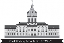 schloss charlottenburg palace in berlin germany gray color