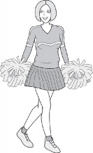 school cheerleader 08 gray