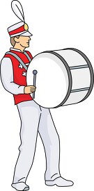 school marching band drummer clipart