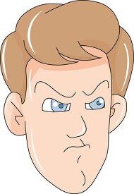 scowling facial expression clipart