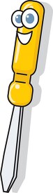screwdriver cartoon character clipart