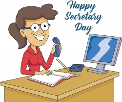 secretaries day at desk happy secretaries day clipart