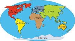 seven continents map