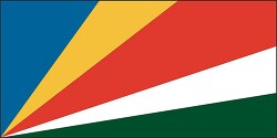 Seychelles flag flat design clipart