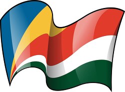 Seychelles wavy country flag clipart