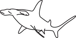 shark hammerhead shark outline