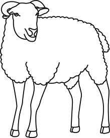 sheep black outline