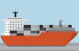 ship with cargo containers gray color