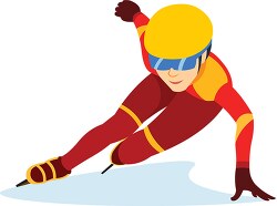 short track speed skating winter olympics sports clipart