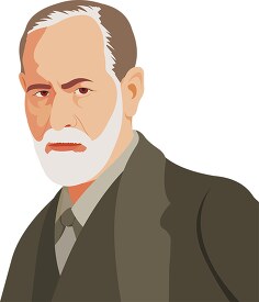 sigmund freud founder of psychoanalysis clipart
