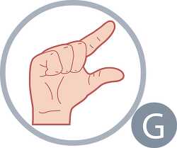 sign language letter g