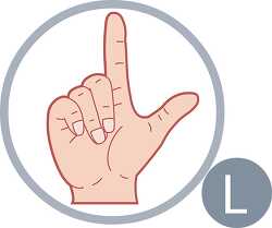 sign language letter l