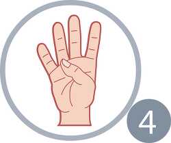sign language number 4