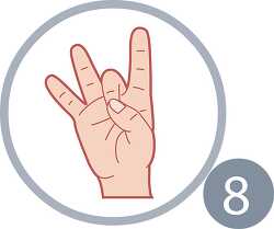 sign language number 8