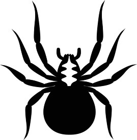 silhouette clipart of brown spider