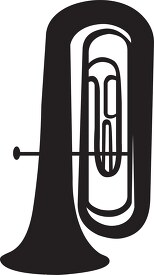 silhouette horn musical instrument clipart