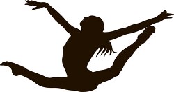silhouette of a gymnast