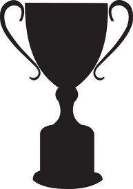 Silhouette of a Trophy Clipart
