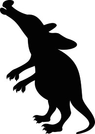 silhouette of an aardvark animal vector clipart image.eps