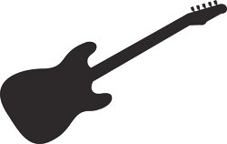 silhouette of electrical guitar musical instruments clipart