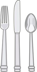 silverware spoon knife fork