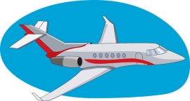 single prop passenger airplane clipart image